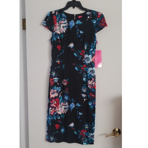 Betsey Johnson Print Stretch Midi Dress - Picture 2 of 5